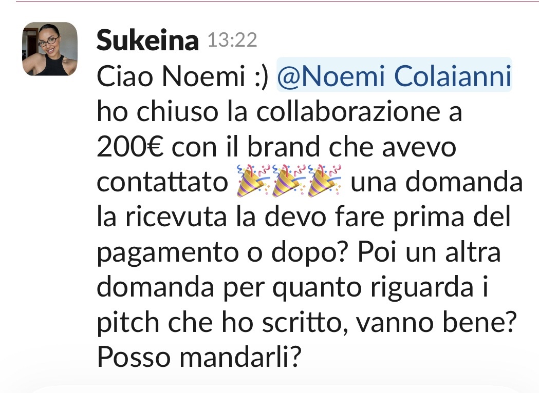 Messaggio Giulia